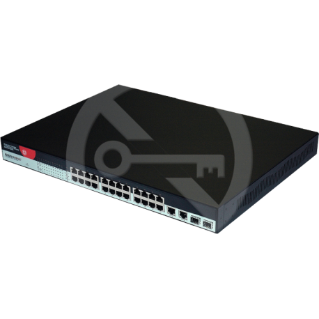 100-7624FPOE2GC Signamax PoE rackmount switch, 24x 100M PoE + 2x 1G Combo  