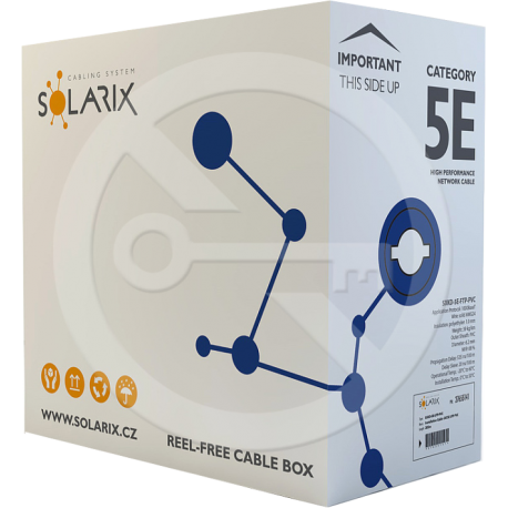 Inštalačný kábel Solarix CAT5E FTP PVC 305m/box SXKD-5E-FTP-PVC