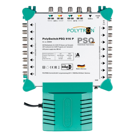 PSQ 916 P  samostatný multiprepínač 9 vstupov, 16 výstupov